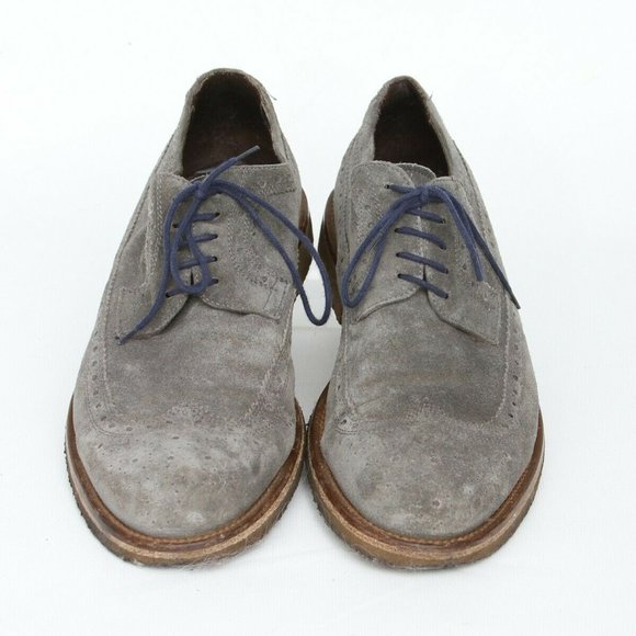 To Boot New York Spencer Grey Suede Leather Full Brogue Wingtip Derby Mens 8.5 main image 4